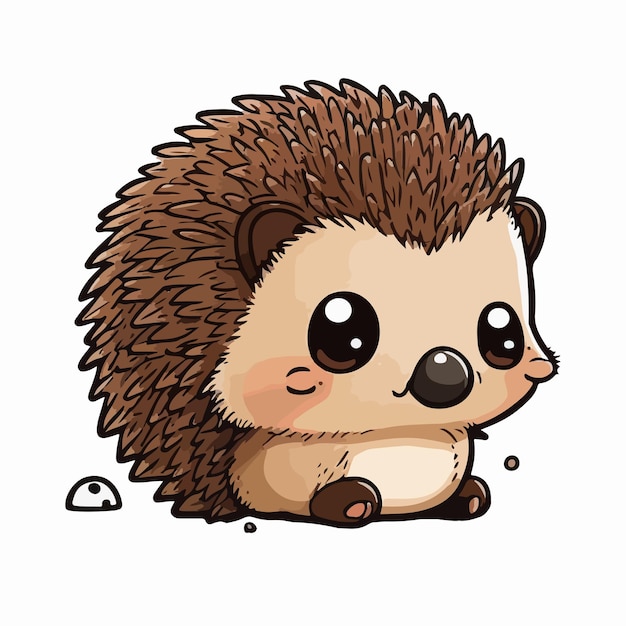 Vector vector cute hedgehog cartoon style