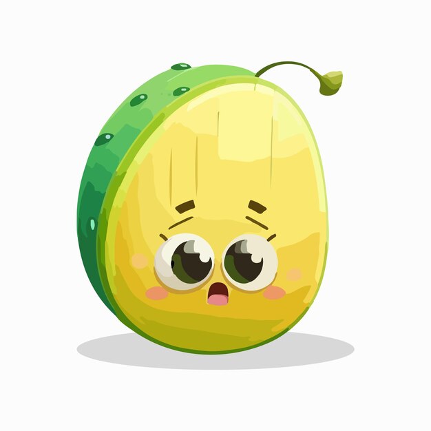 Vector cute honeydew cartoon style