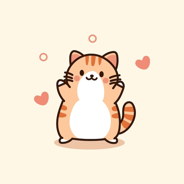 vector of cute kitten cat kawaii
