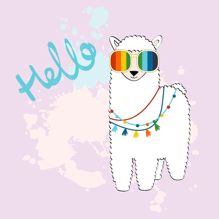 Vector 矢量可愛的拉瑪