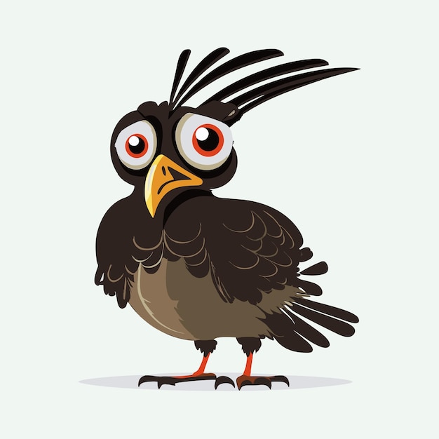 vector cute megapode bird cartoon style