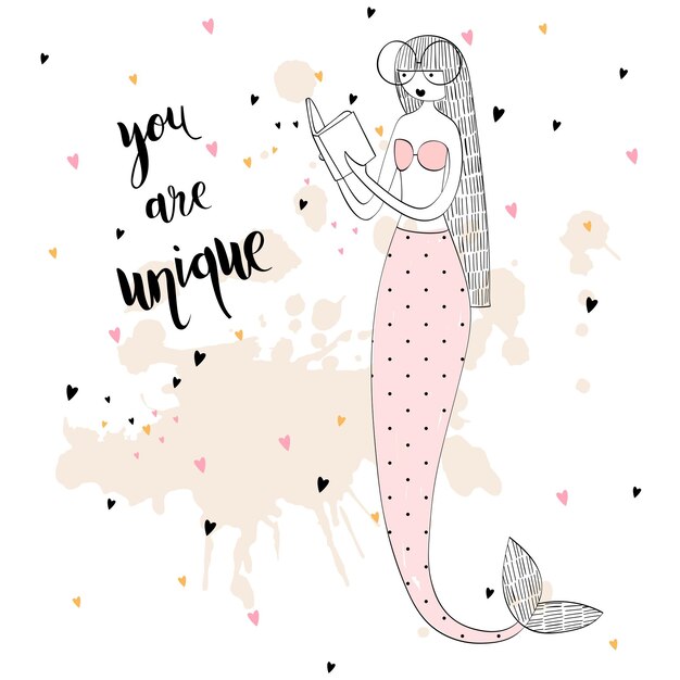 Vector vector cute mermaid