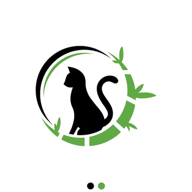 Vector vector cute minimalist catlogo