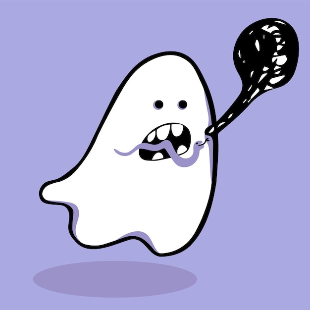 Vector vector cute minimalistic ghosts set