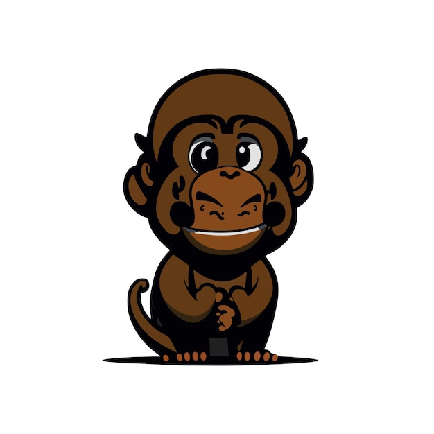 Vector vector cute monkey cartoon design