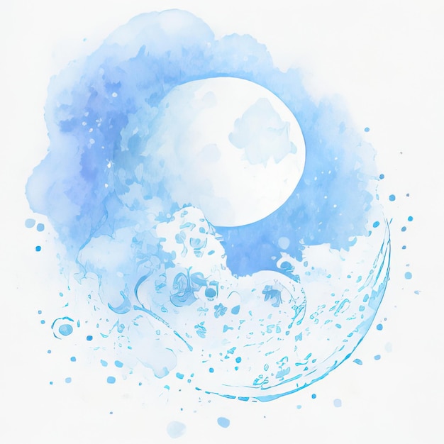 Vector vector cute moon character gradient shiny clouds colors white collection