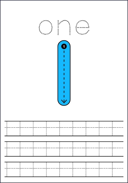 ベクトルのかわいい数字 1 ～ 100 のトレース ワークシート