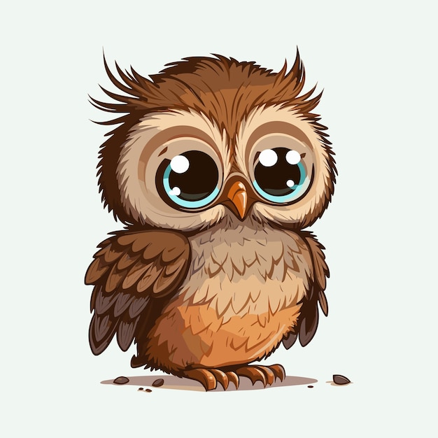 Vector cute owl cartoon style