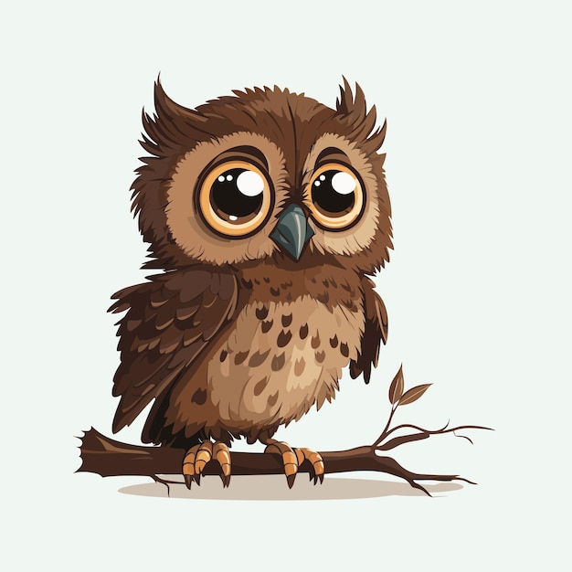 Vector cute owl cartoon style