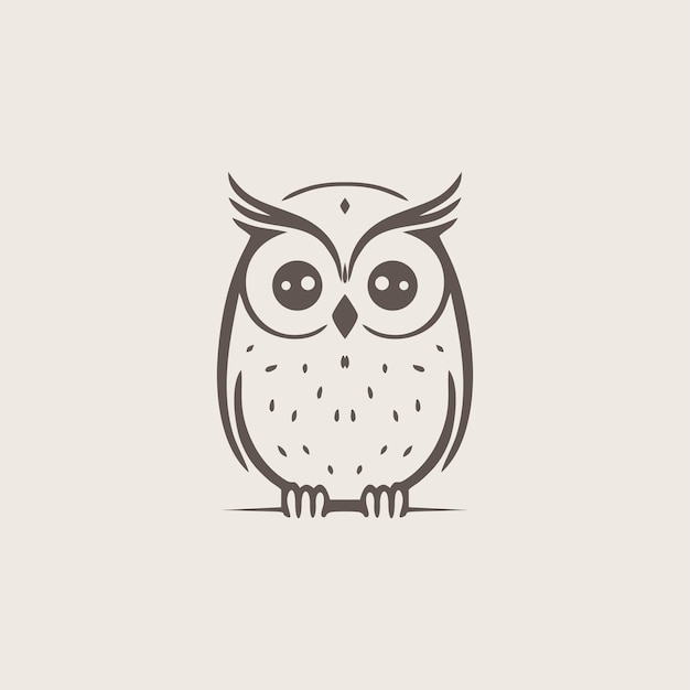 Vector cute owl illustration