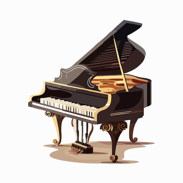 Vector vector cute piano cartoon style