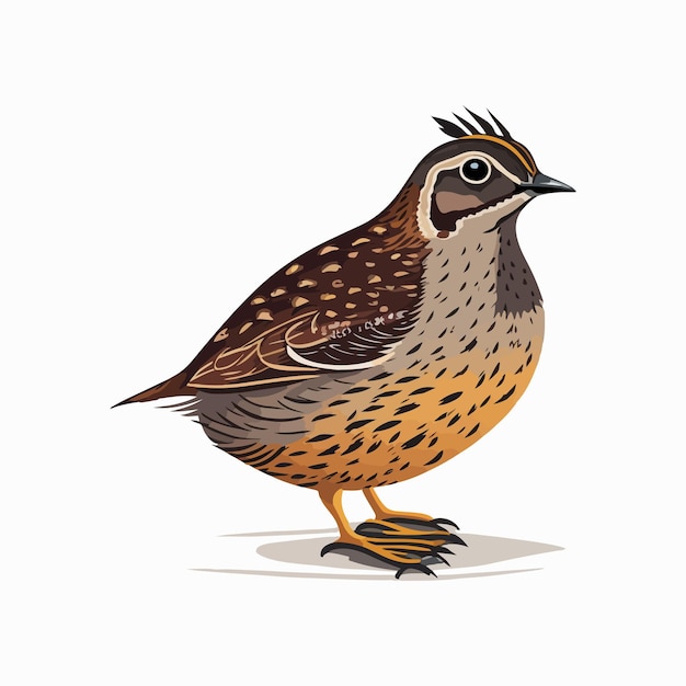 Vector vector cute quail cartoon style