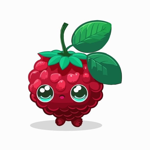 Vector vector cute raspberry cartoon style