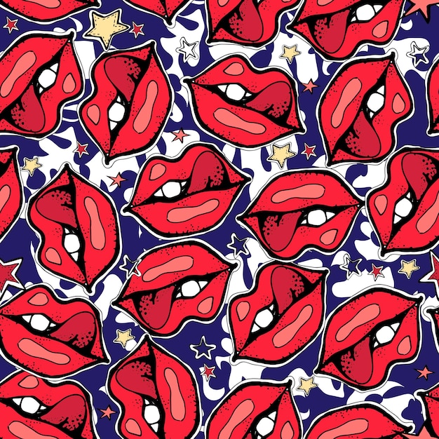 Vector cute rock and roll abstract background