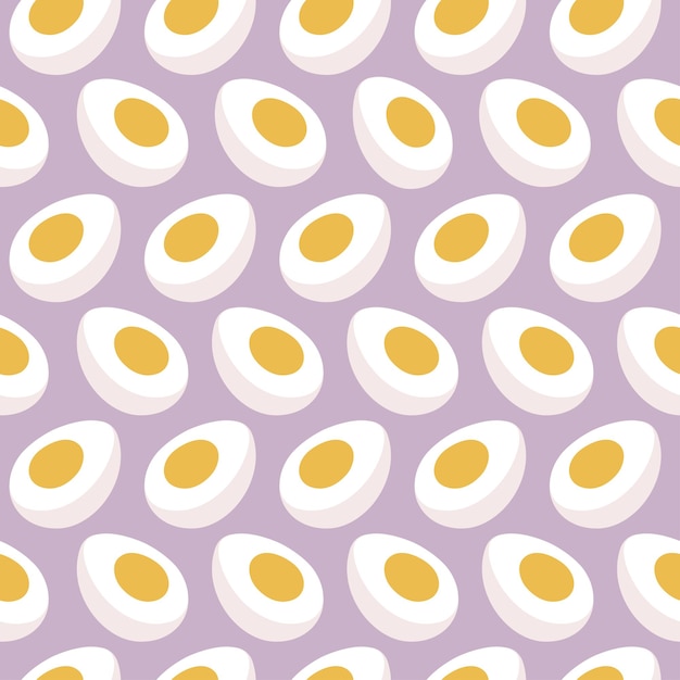 Vector cute seamless pattern with eggs