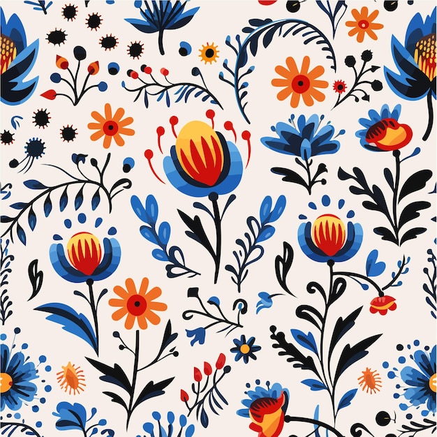 vector cute simple pattern abstract flowers