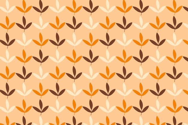 Vector cute small simple leaves seamless pattern.