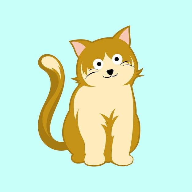 Vector vector cute smiling cat cartoon