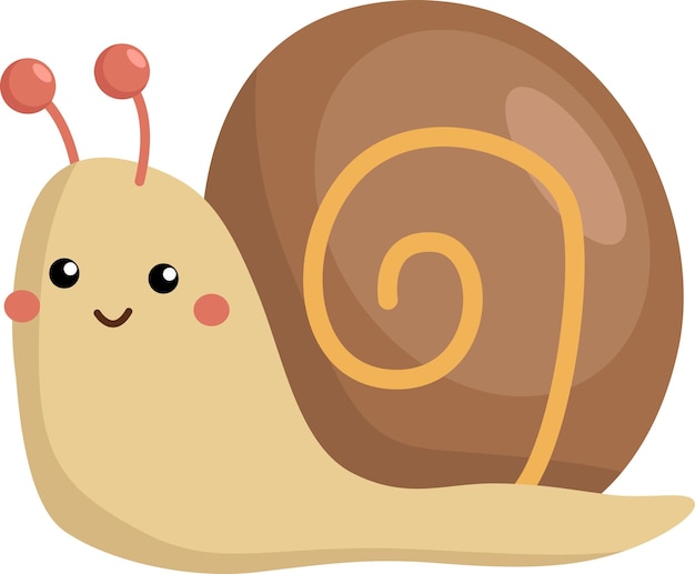 A vector of a cute snail