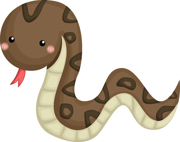 a vector of a cute snake