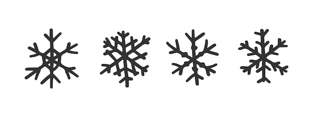 Vector cute snowflakes set for christmas design