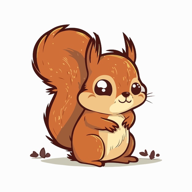 Vector cute squirrel cartoon style