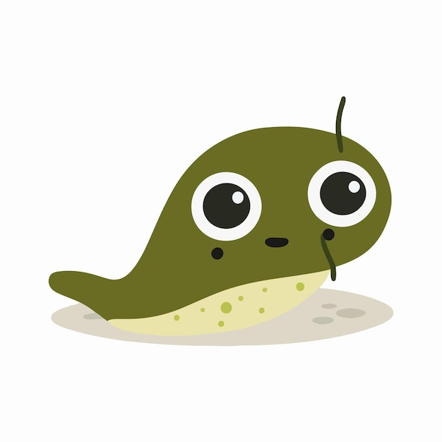 Vector cute tadpole cartoon style