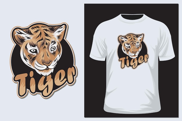 Vector simpatica tigre, simpatica idea per personaggi animali per bambini e ragazzini stampabili e t-shirt, biglietti di auguri, cartoline