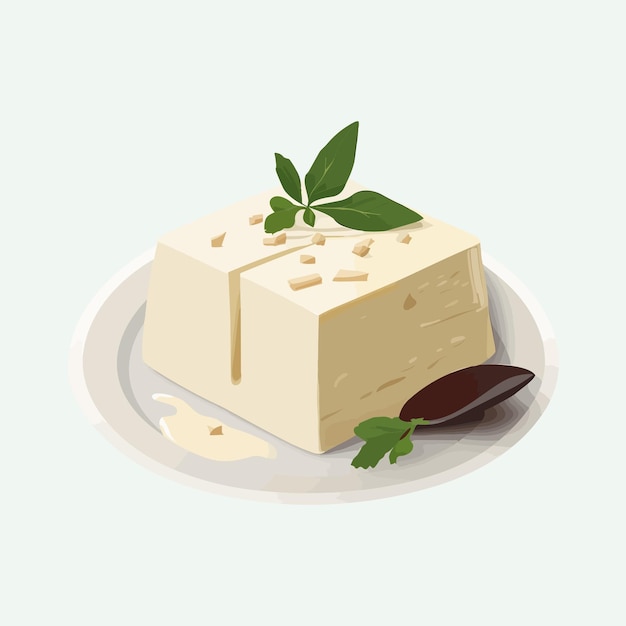 Vector cute tofu cartoon style