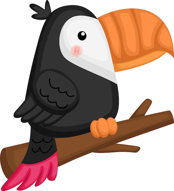 A vector of a cute toucan bird