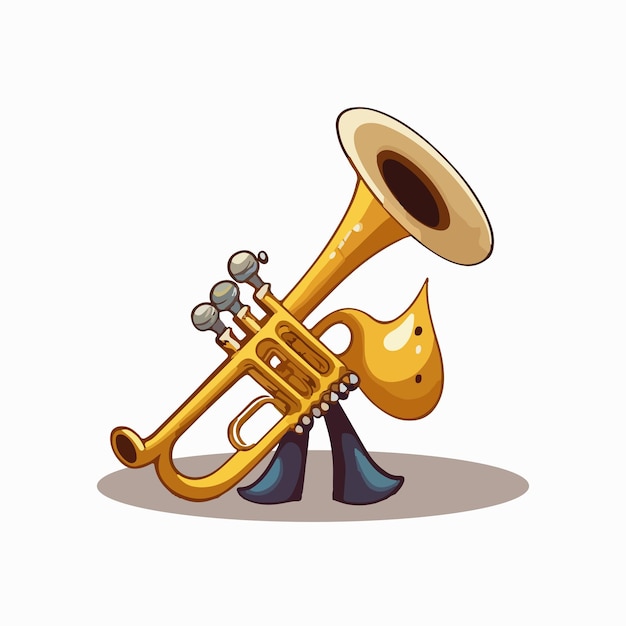 Vector vector cute trumpet cartoon style