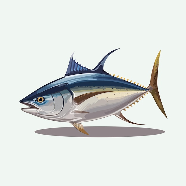 Vector cute tuna cartoon style