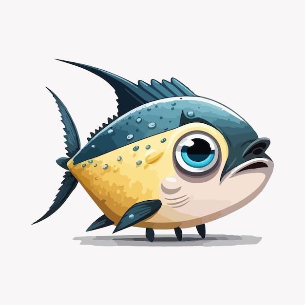 Vector vector cute tuna cartoon style