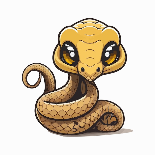 Vector cute viper cartoon style