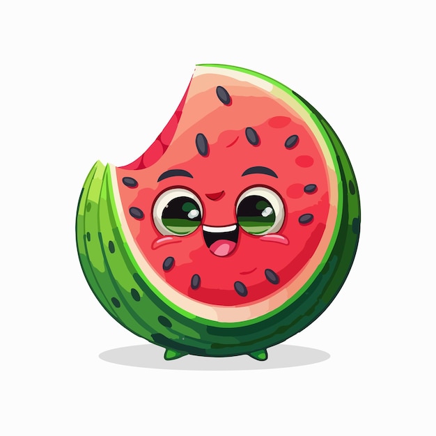 Vector cute watermelon cartoon style