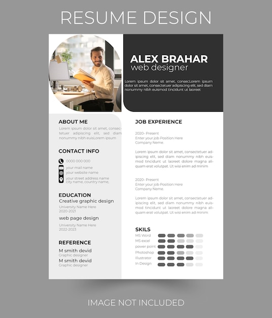 Vector CV-ontwerpsjabloon