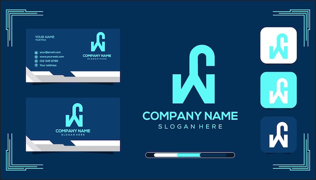 Vector CW monogram logo template