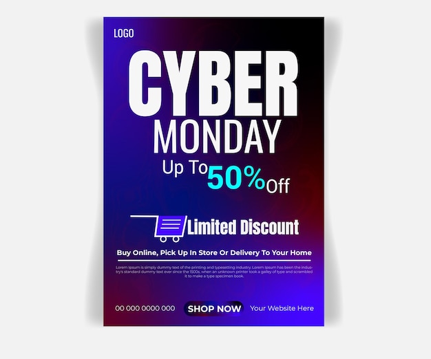 vector cyber monday facebook cover