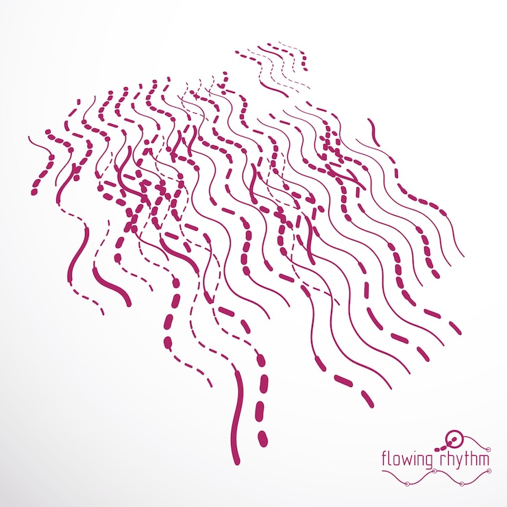 Vector vector cybernetic background, chaotic abstract lines illustration.