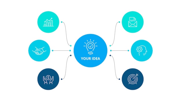 Vector vector cycle element for infographic. template for diagram, graph or presentation.