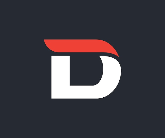 Vector D alfabet logo ontwerpsjabloon