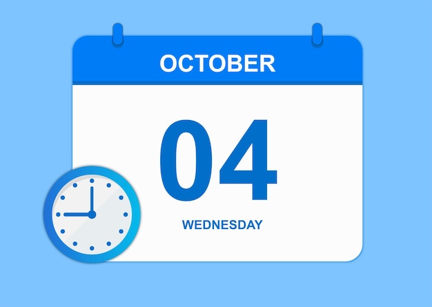 vector dag kalender maand oktober