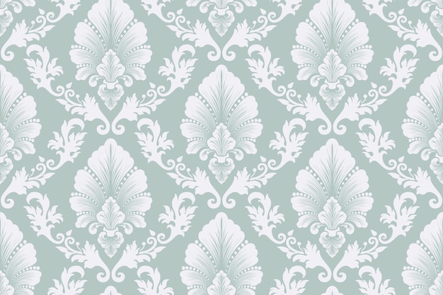 Vector damask seamless pattern background