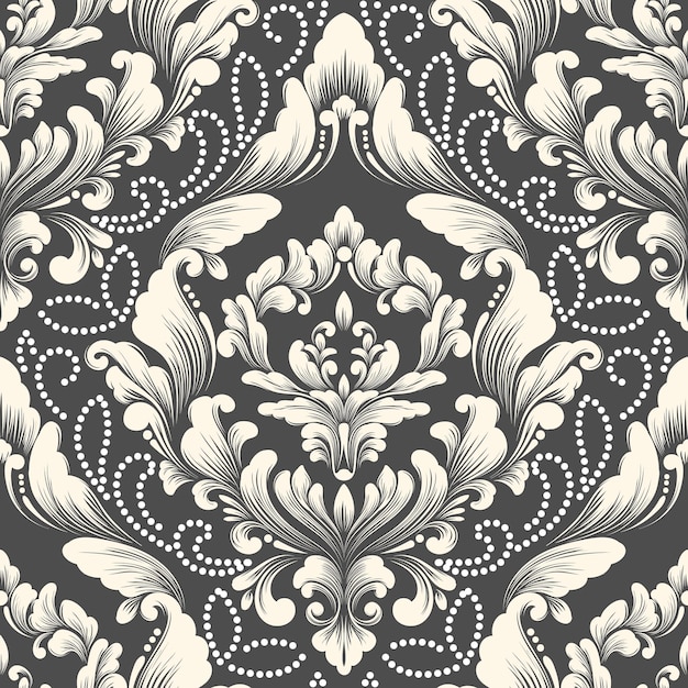 vector damask seamless pattern element