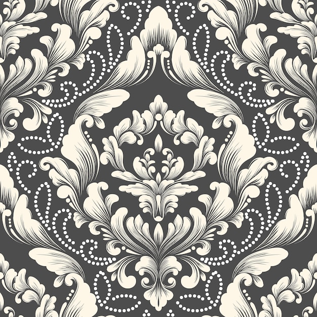 Vector vector damask seamless pattern element