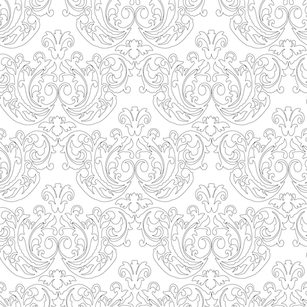 vector damask vintage baroque ornament retro pattern antique style seamless floral pattern royal