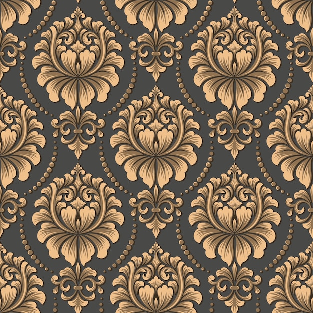 Vector damast naadloze patroon achtergrond elegante luxe textuur voor wallpapers achtergronden en paginavulling