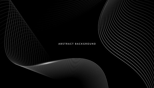 vector dark background with wavy lines