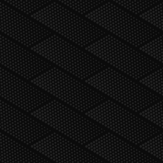 Vector dark gray geometric halftone seamless pattern