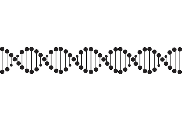 Icona dell'elica del dna grigio scuro di vettore